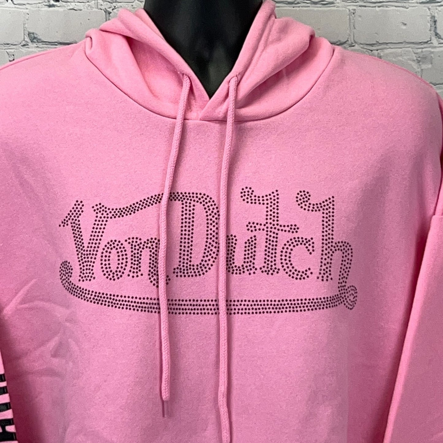 Von Dutch Oversized Hoodie in Pink Front View