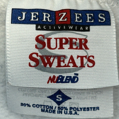 JERZEES Vintage Webster Hill Sweatshirt in White, Size Small, Front View