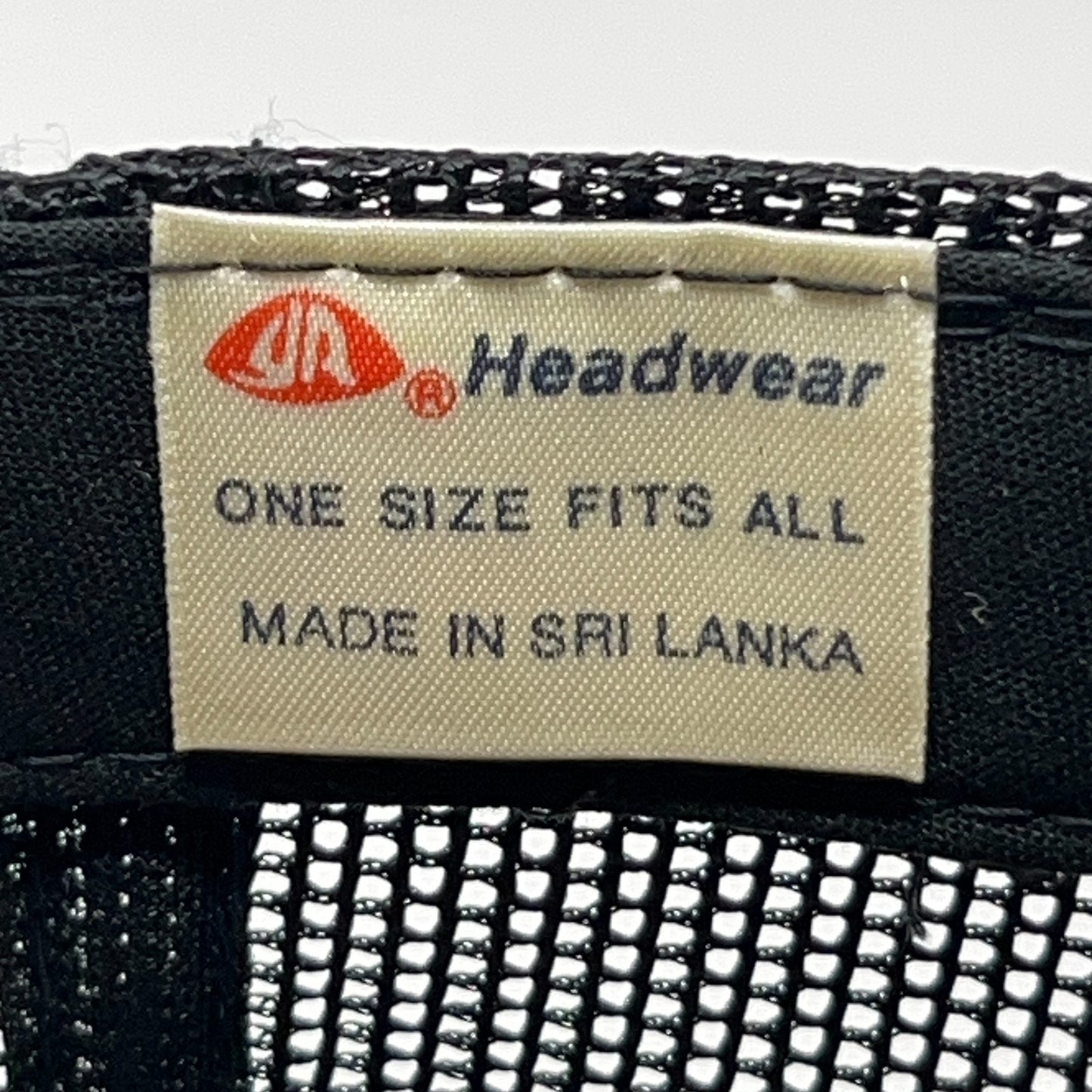 Vintage Headwear trucker cap hat in black, one size fits all, front view