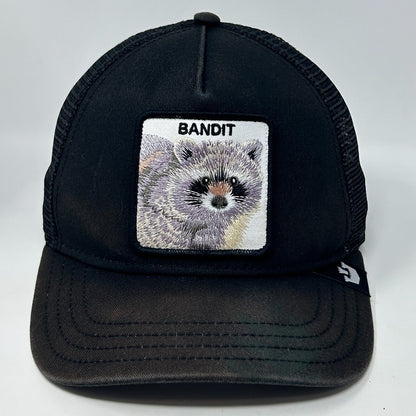 Goorin Bros Bandit Trucker Hat Baseball Cap The Farm Racoon Mesh Snapback Black