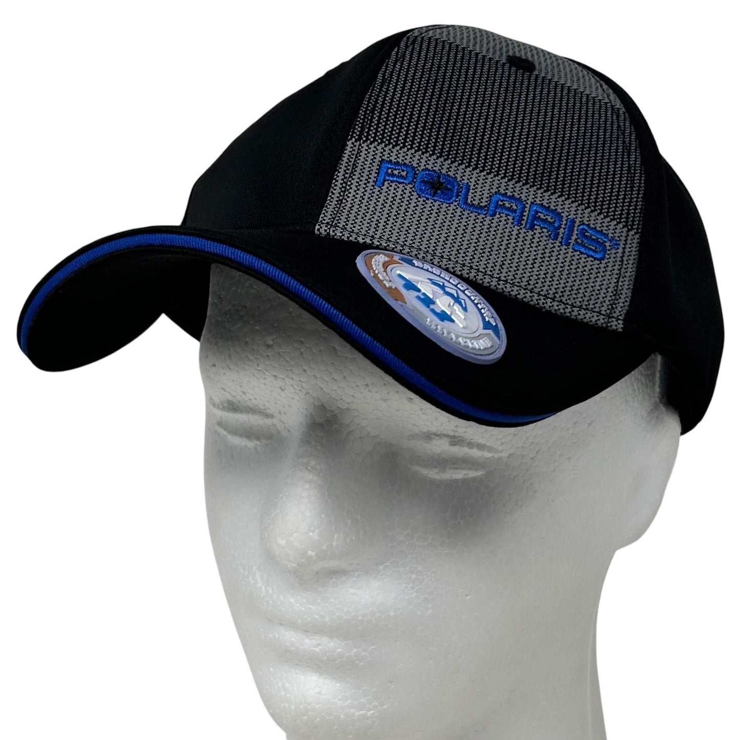 Polaris Snowmobiles Hat Baseball Cap Flex Fitted L-XL Keith Curtis KC 711 Black