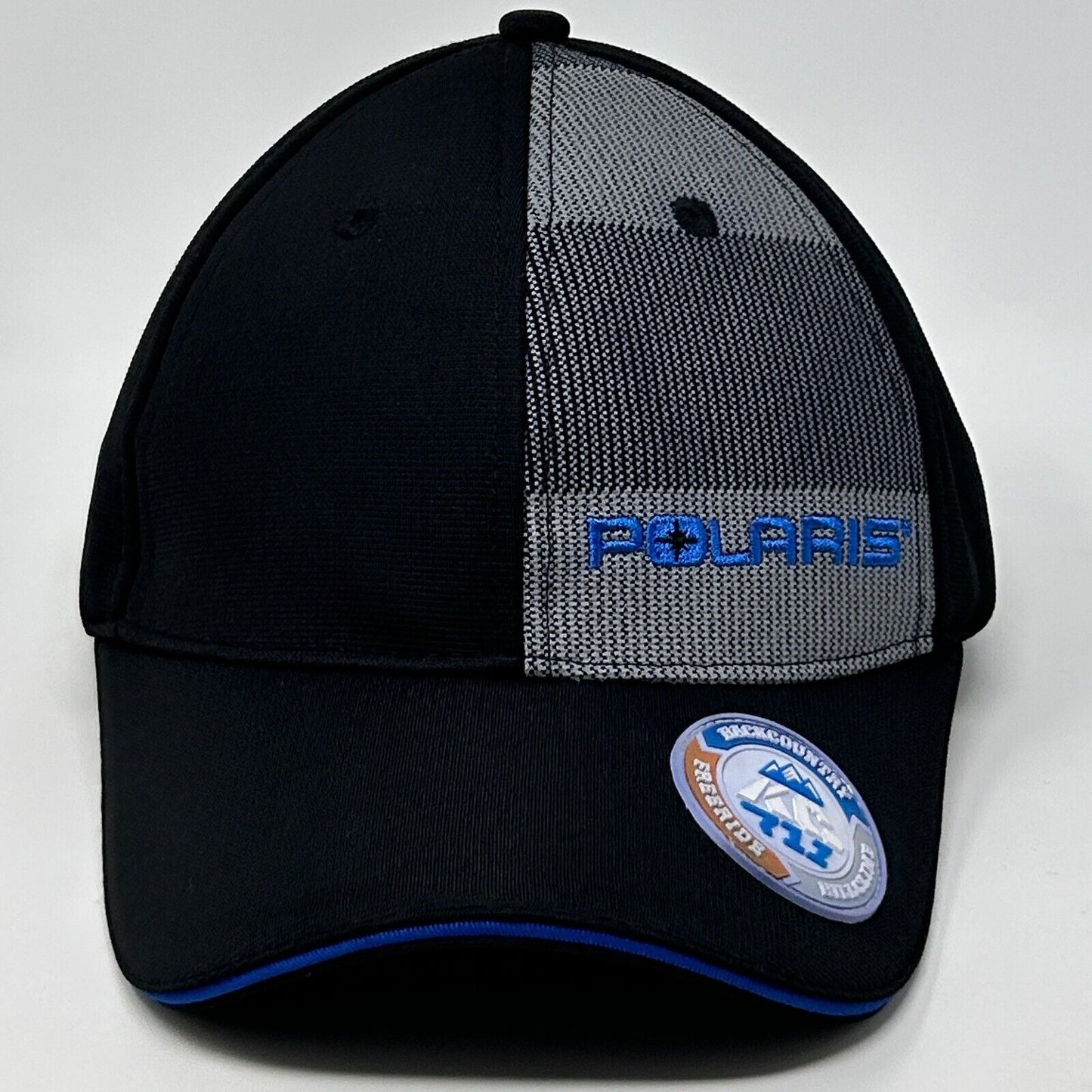 Polaris Snowmobiles Hat Baseball Cap Flex Fitted L-XL Keith Curtis KC 711 Black