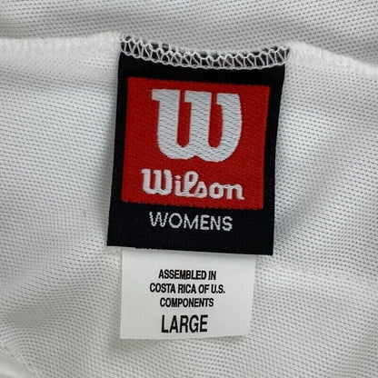 Wilson Performance Shorts Womens Large Coach Gym Athletic Softball White New