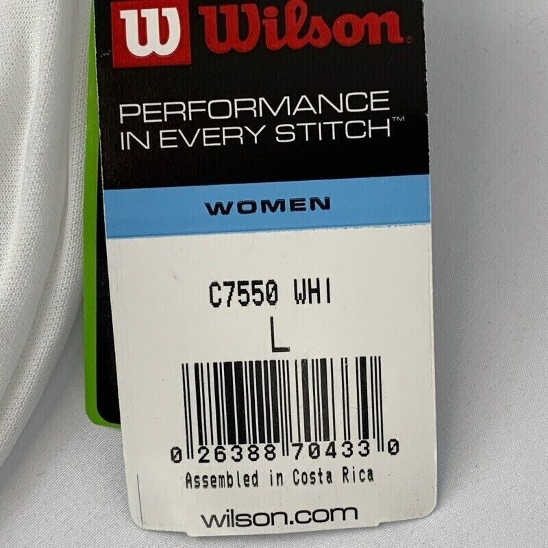 Wilson Performance Shorts Womens Large Coach Gym Athletic Softball White New