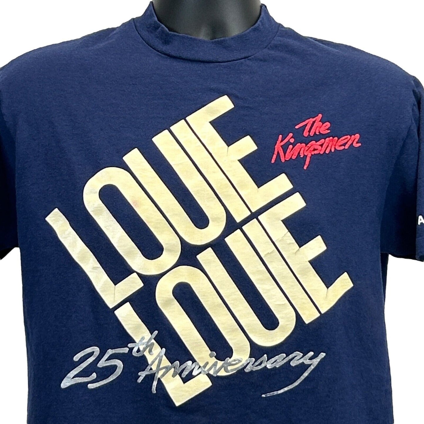 Vintage The Kingsmen Louie Louie T Shirt Mens Medium Glow In The Dark GITD Blue