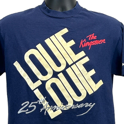 Vintage The Kingsmen Louie Louie T Shirt Mens Medium Glow In The Dark GITD Blue