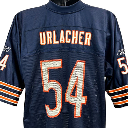 Vintage Chicago Bears Brian Urlacher Jersey Mens X-Large Blue NFL Mesh T Shirt