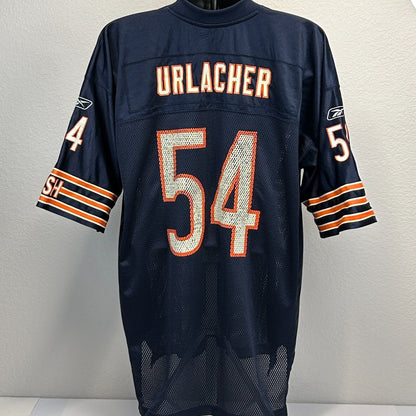 Vintage Chicago Bears Brian Urlacher Jersey Mens X-Large Blue NFL Mesh T Shirt