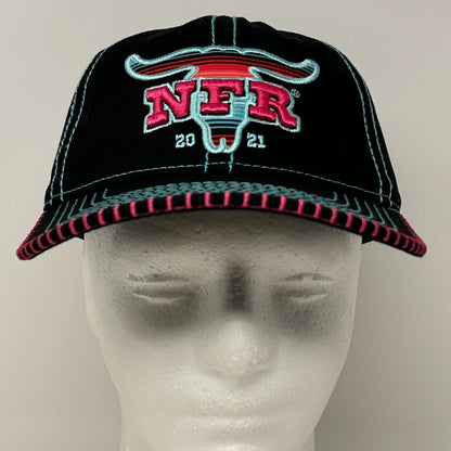 NFR Las Vegas 2021 Baseball Hat Cap National Finals Rodeo Cowboy Strapback Black