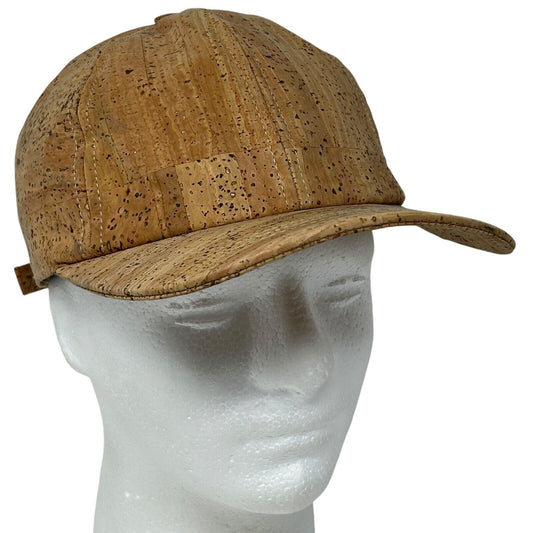 Natural Cork Blank Solid Baseball Hat Cap Wood Six Panel Strapback Beige