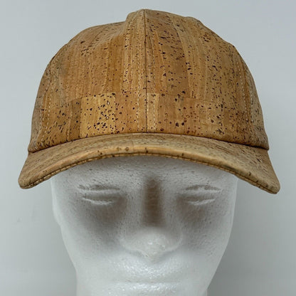 Natural Cork Blank Solid Baseball Hat Cap Wood Six Panel Strapback Beige