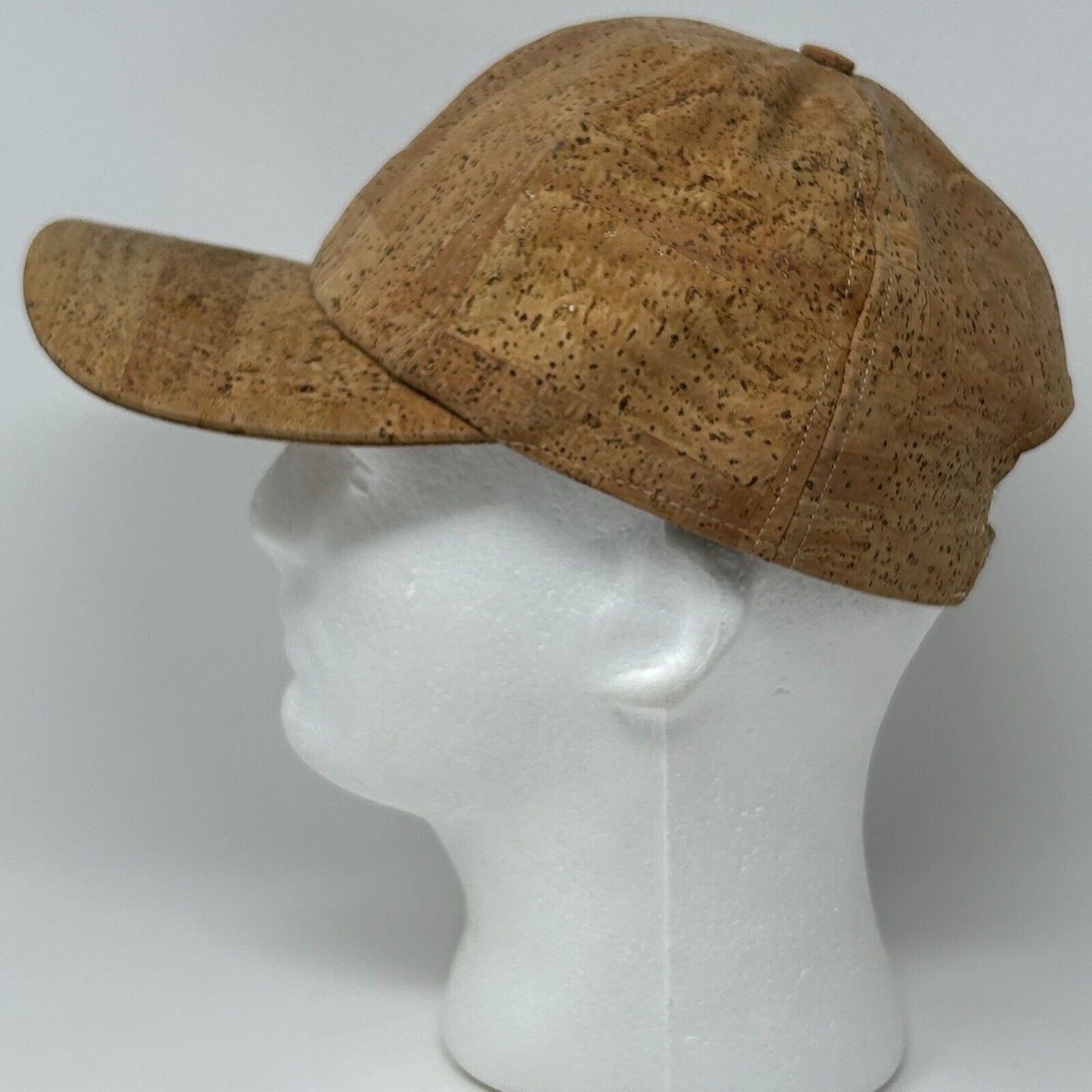 Natural Cork Blank Solid Baseball Hat Cap Wood Six Panel Strapback Beige