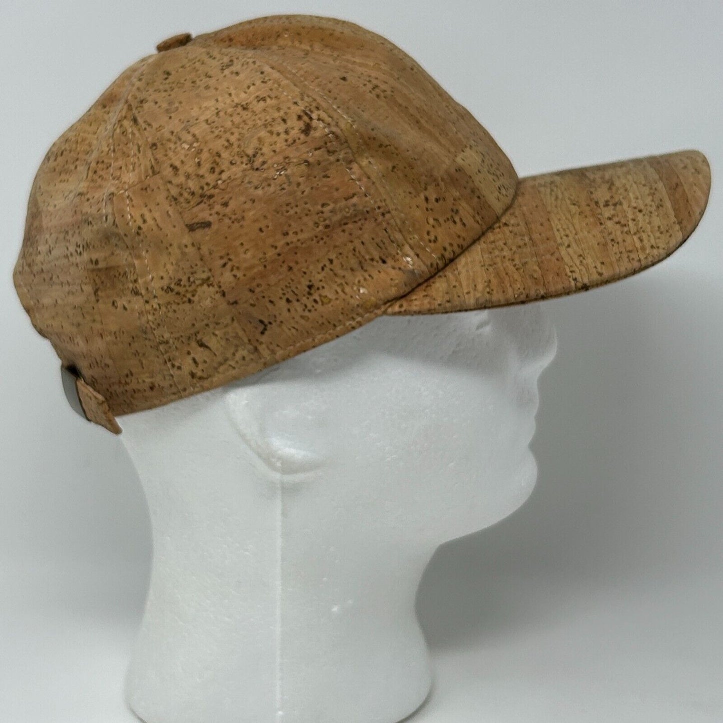 Natural Cork Blank Solid Baseball Hat Cap Wood Six Panel Strapback Beige