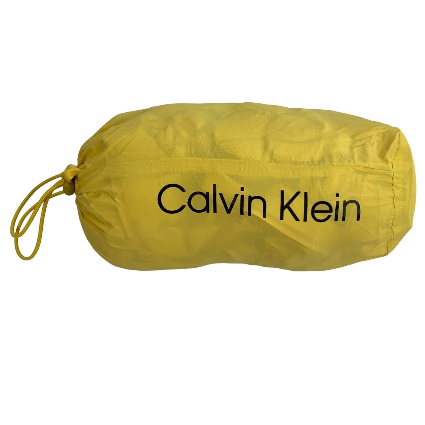 Calvin Klein CK Vest Mens Small Yellow Waist Length Pockets Mock Neck Packable