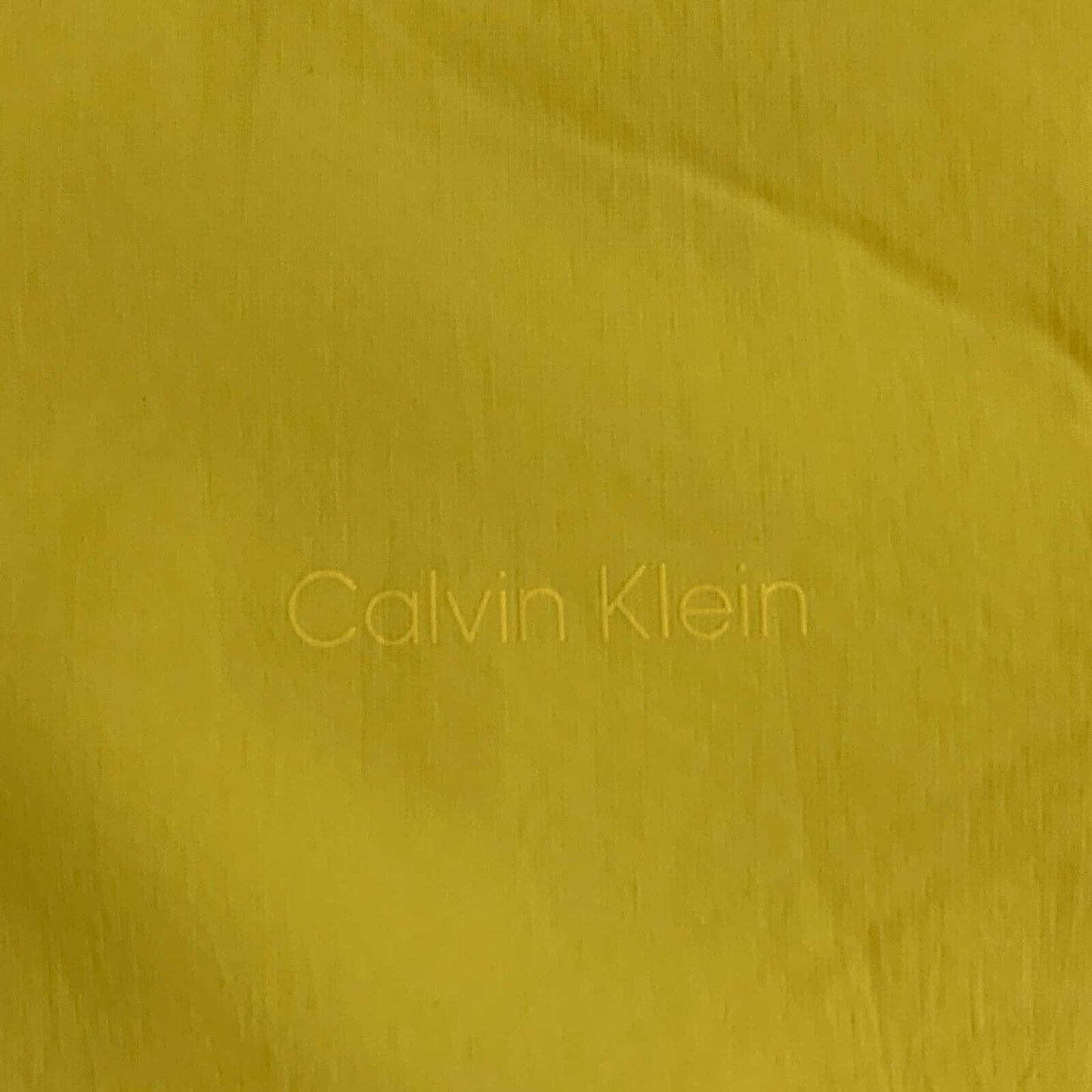 Calvin Klein CK Vest Mens Small Yellow Waist Length Pockets Mock Neck Packable