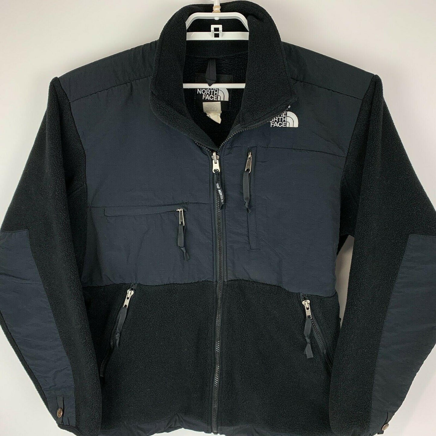 The North Face Denali Medium Fleece Jacket Black Pockets Full Zip Mock Neck