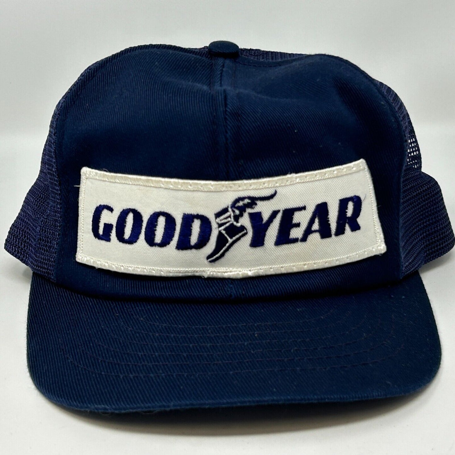 Vintage 70s 80s Goodyear Tires Snapback Trucker Hat Mesh USA Made Baseball Cap